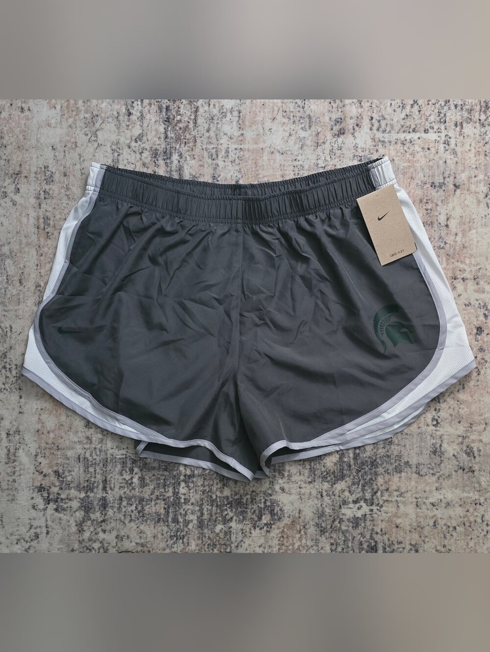 Nike Women’s Black Athletic Michigan State Shorts with White Trim